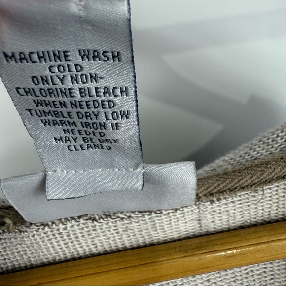 Soft Surroundings Tan V-Neck Cotton Hoodie Tunic Size Small - Picture 4 of 5